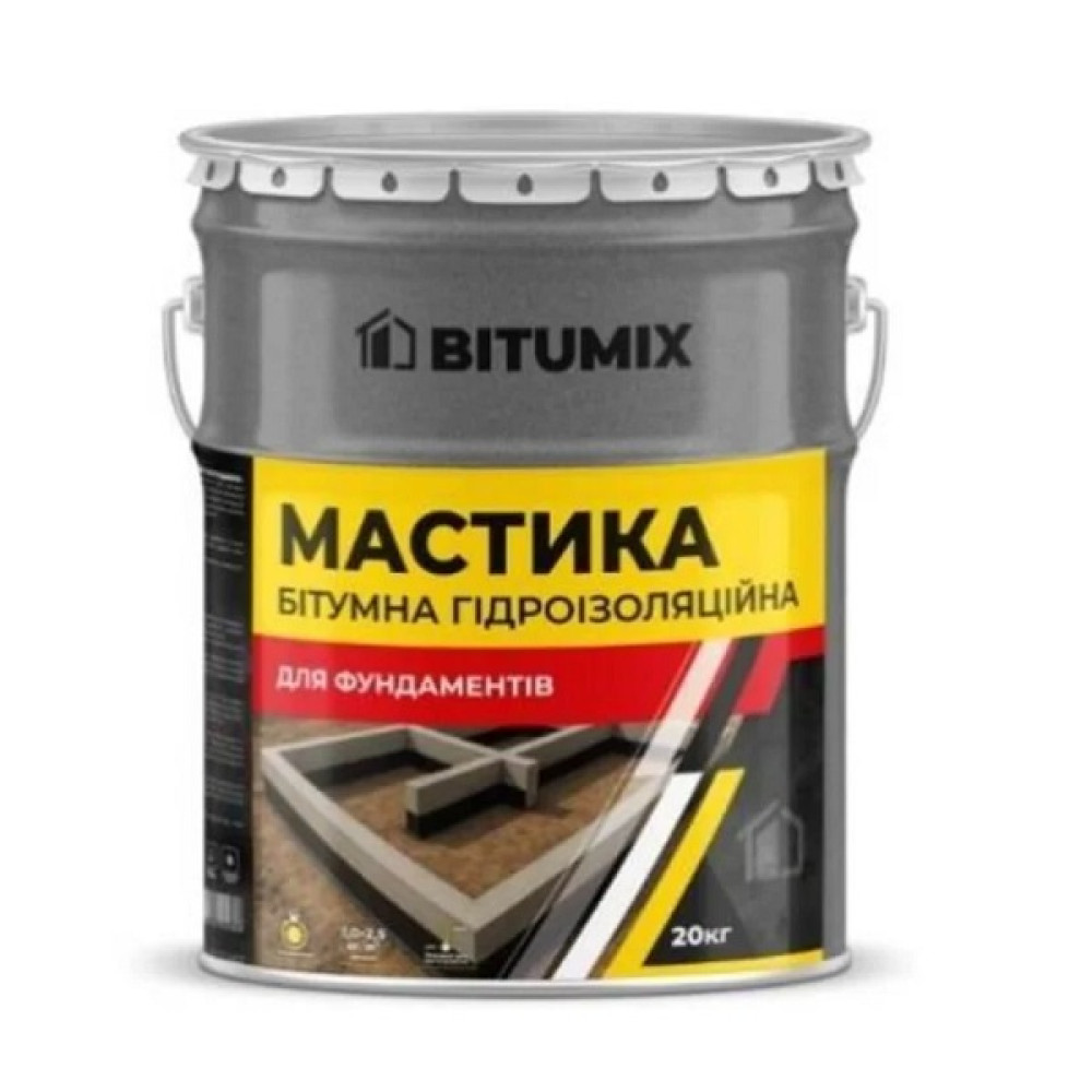 Мастика Bitumix гідроізоляційна фундаментна, 3 л