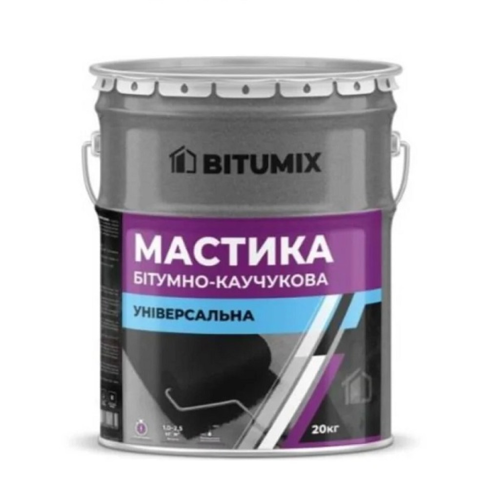 Мастика Bitumix битумная каучуковая универсальная, 3 л