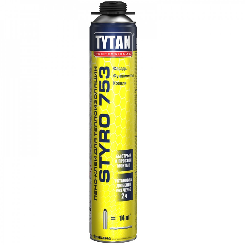 Універсальний піно-клей TYTAN O2 Styro 753 GUN, 750мл