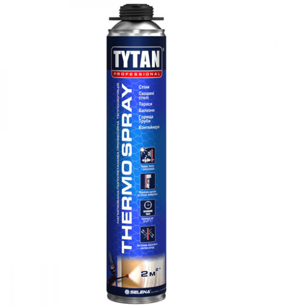 Поліуретанова теплоізоляція TYTAN THERMOSPRAY GUN, 870мл