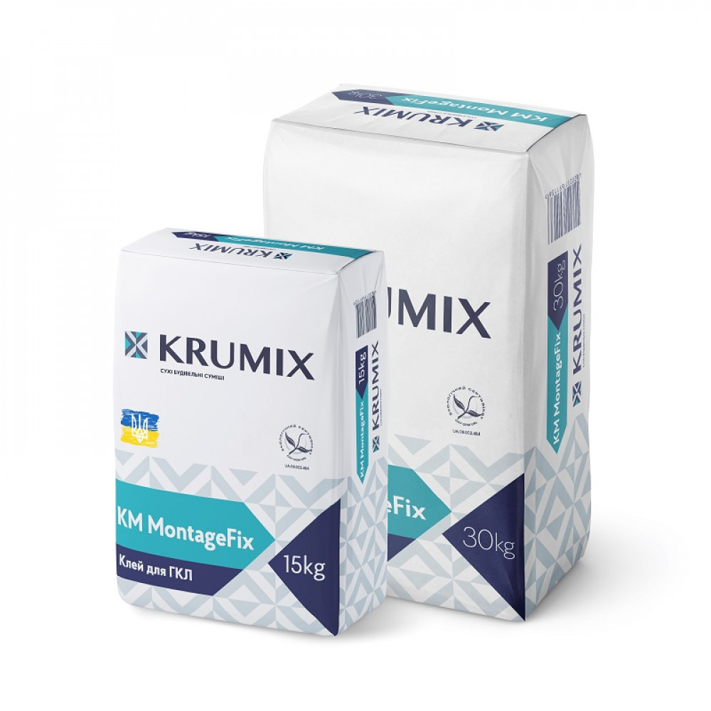 Клей для гіпсокартону KRUMIX КМ MontageFix, 30кг