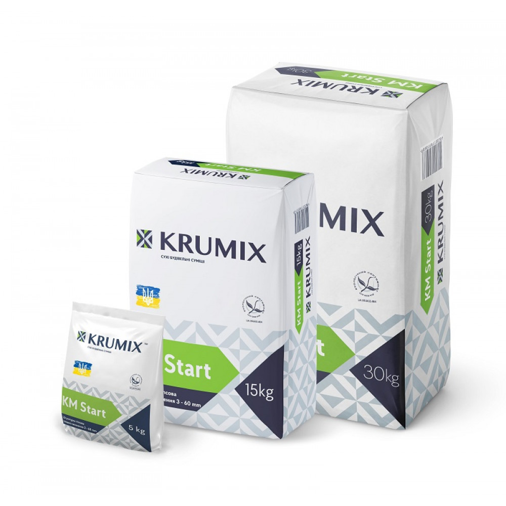 Штукатурка гіпсова KRUMIX KM Start, 30кг