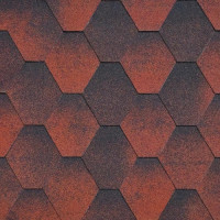 Битумная черепица BRAVA, коллекция Sota, цвет Red