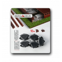 Заглушки овальные для террасной доски Bergdeck, черные