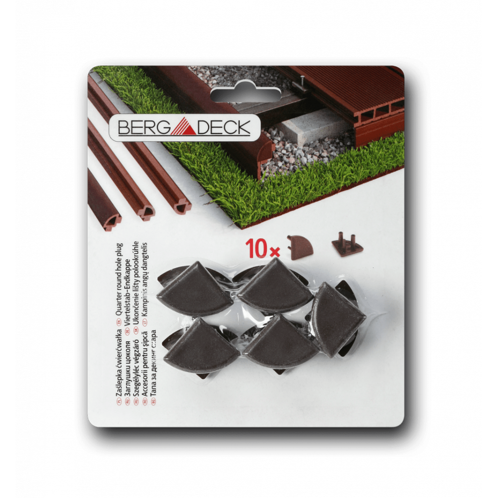 Заглушки овальні для терасної дошки Bergdeck, горіх