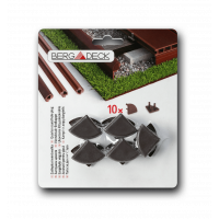 Заглушки овальные для террасной доски Bergdeck, орех