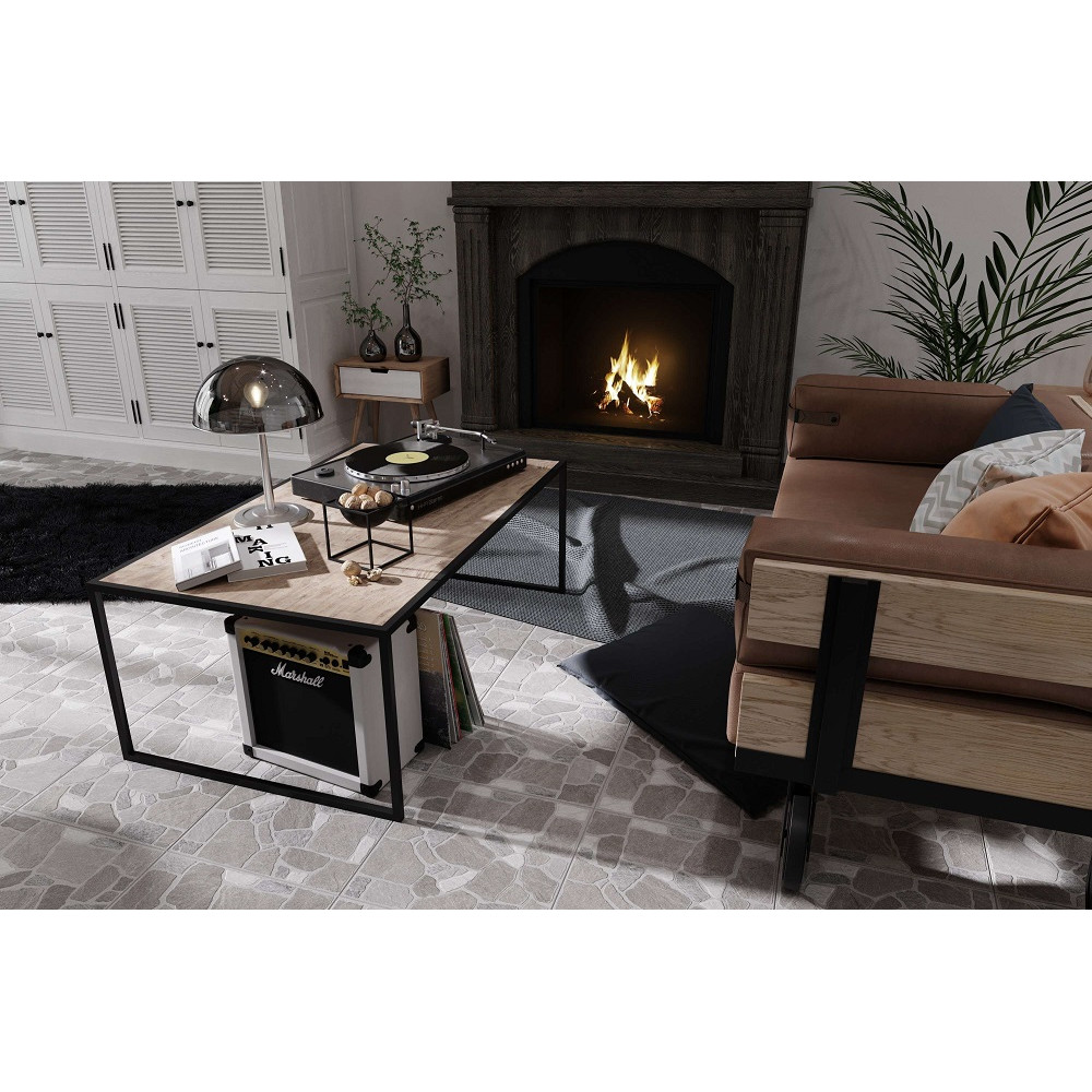 Керамічна плитка Golden Tile для підлоги, колекція Cortile Сірий 400*400мм