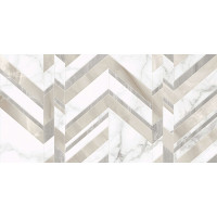 Керамическая плитка Golden Tile для стен, коллекция Marmo Bianco Шеврон 300*600мм