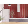Керамічна плитка Golden Tile для стін, колекція Metrotiles Червоний 100*200мм