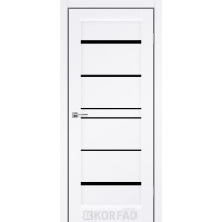 Дверь ТМ "KORFAD", коллекция "CRYSTAL ПВХ", модель Vista (черное стекло)