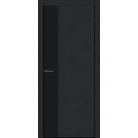 Дверь ТМ "ОМіС" FLAT 12V (торец BLK) ПВХ (черный браш)