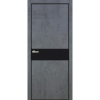 Дверь ТМ "ОМіС" FLAT 13H (торец BLK) ПВХ (черный браш)