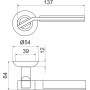 Ручка роздільна Cosmo LD147-1SN/CP-3 Матовий нікель/хром