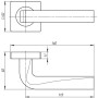 Ручка роздільна K.SQ52.KEA (KEA SQ001) SN-3 матовий нікель