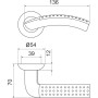 Ручка роздільна R.LD54.Libra26 (Libra LD26) SN/CP-3 матовий нікель/хром