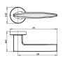 Ручка роздільна R.URB52.SQUID (SQUID URB9) SN-3 матовий нікель
