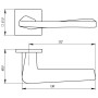 Ручка роздільна K.USS52.TORSO (TORSO USS) BL-26 чорний