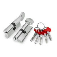 Циліндровий механізм FUARO (D-PRO502/60) D-PRO5002Knob60(25+10+25) CP хром 5Key