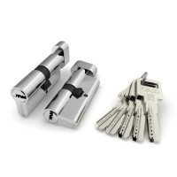 Циліндровий механізм FUARO (R602/60) R6002Knob60(25+10+25) CP хром 5Key з вертушкою