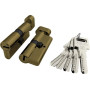 Циліндровий механізм FUARO (R602/60) R6002Knob60(25+10+25) AB бронза 5Key з вертушкою