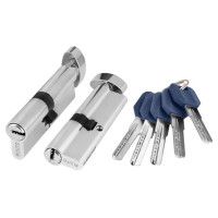 Циліндровий механізм PUNTO (Z402/90) Z4002Knob90(35+10+45) з вертушкою CP хром