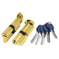 Циліндровий механізм PUNTO (Z402/70) Z4002Knob70(30+10+30) з вертушкою PB латунь