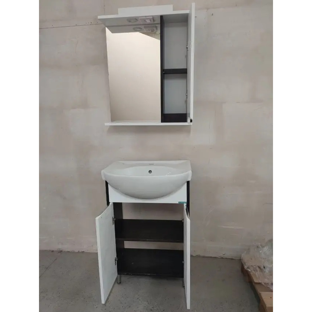 Дзеркало 1, ручка Alfa, венге (600 мм)