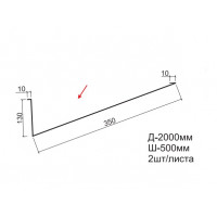 Закамельная планка для фальцевой панели Tile